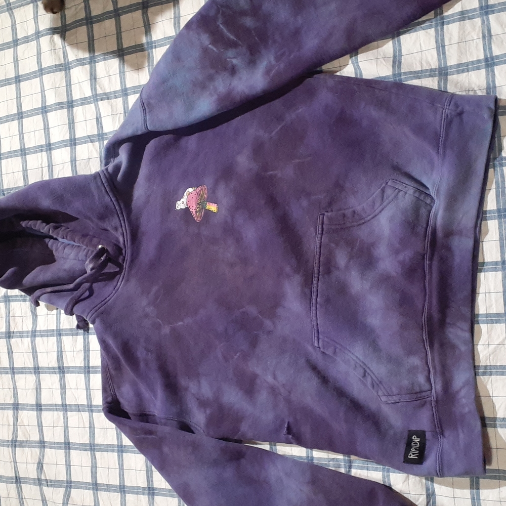 COPY - Ripndip purple tie dye sweatshirt hoodie with kangaroo pocket